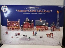 Vintage 1993 Heartland Holiday Christmas Village Farm Full set-  picture