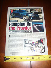 2001 CHRYSLER PROWLER IDA TWIN TURBOCHARGED  - ORIGINAL 2002 ARTICLE picture