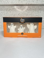 Hyde and Eek Boutique Ceramic Ghost Halloween Figurines Boxed 3-Pack White picture