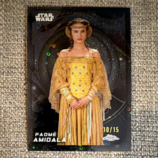 2026 Topps Chrome Star Wars Padmé Amidala #132 Serial Numbered 10/15 picture