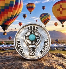 1982 Albuquerque International Balloon Fiesta Sterling Silver Pin Rare Find picture