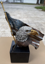 Legends USA Symbols of Freedom 1991 K Cantrell 772/2500 Eagle Flag Art Sculpture picture