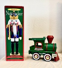 Vintage 1997 Nutcracker & Santa's Express Train - Christmas Decor w/Original Box picture