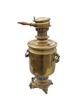 Antique 1890s - 1910 Imperial Russian Brass Samovar Egor Batashev Tula 5 Medals  picture