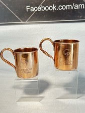 Lot 2 Vintage Gorgeous Vodka Copper Moscow Mule Mugs Circa 1950’s MCM picture