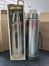 Vintage Uno-Vac Unbreakable Stainless Steel Vacuum Bottle Thermos HALF GALLON picture
