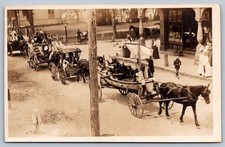 1908 RPPC JULY 4TH PARADE HARWICH MASSACHUSETTS CAPE COD LIFEBOAT W/PIRATES picture
