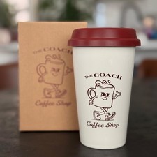 Coach Coffee Shop Travel mug With Box Brand New picture