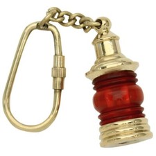 American Railroad Train Red Globe Lantern Keychain Key Ring - Lantern Replica picture