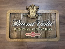 Vintage Haraszthy 1857 Buena Vista Winery & Vineyards Hardened Foam Hanging Sign picture