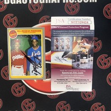 1985 Fleer Dwight Gooden & Juan Samuel N.L. Rookie Phenoms Only Signed by Doc picture