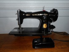 VINTAGE SINGER SEWING MACHINE MODEL 15-91, SERVICED, #AH905220 picture
