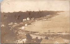 A Shoreline Or Bay Area RR Track Along The Coast RPPC Real Photo Postcard TPR27 picture