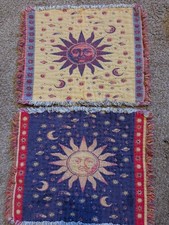 Vintage Sun Moon Celestial Placemats Set 2 Reversible  picture