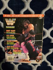 WWF Wrestling Magazine August 1993 Featuring Bret Hart and Lex Luger picture
