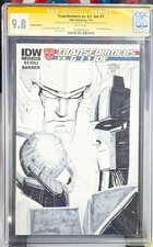 Transformers vs GI Joe #1 CGC SS 9.8 2x Signed Full Sketch Blank Cover Variant picture
