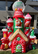 Holiday Living 112144 Candy Castle 10.4 Ft Kaleidoscope Inflatable Gemmy w Box picture