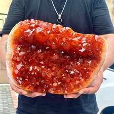 10.36LB Rare natural yellow crystal cluster flower yellow crystal block repair picture