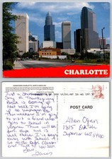 Continental Charlotte North Carolina Downtown Cityscape Skyline Postcard picture