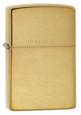 Zippo 204, Classic Brushed Solid Brass Finish Lighter, (PL) Pipe Insert picture