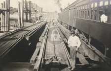 New Orleans Louisiana LA 1915 Train On Ferry RPPC Photo Postcard COPY picture