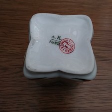 A. Klingenberg France Limoges Hand Painted Porcelain Square Toothpick Holder  picture