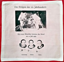 VINTAGE AUTHENTIC APOLLO 11 ARMSTRONG COLLINS ALDRIN 1969 MOON NASA HANDKERCHIEF picture
