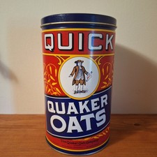 Vintage Quick Quaker Oats 1991 Tin Limited Edition 1922 Label Replica Canister picture