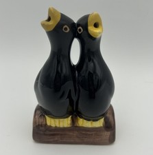 Vintage Double Blackbirds On A Log Pie Bird Vent Retro Country Kitchen picture