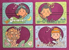 Disney Princess Shining Soul Die Cut 4 Card Lot Jasmine Mulan Belle Cinderella picture