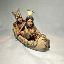 Native American Miniature Canoe Model Antique picture