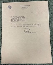 ALEXANDER M. HAIG JR. - TYPED LETTER SIGNED 1/14/81 picture
