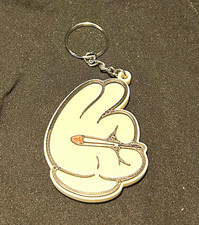Smoking a J key ring 3-D printed Black picture