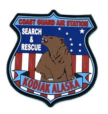 Coast Guard Air Station Search and Rescue, Kodiak, Alaska, PVC Patch, 4 inch picture