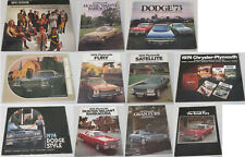 Mopar Chyrsler Plymouth Dodge Car Brochures 1972-1978 - Lot of 22 brochures picture