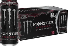 Monster Energy Ultra Black, Sugar Free Energy Drink, 16 Ounce | Pack of 15 picture