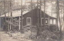 RPPC Postcard Camp Pine Grove Chute Homestead Naples Maine picture