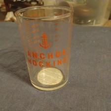 VTG Anchor Hocking Red Letters Measuring Glass picture
