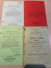 Lot Of 4 Training For War: Infantry, Leadership, Land & Organization 1950/60’s picture