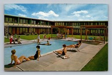 Moses Lake WA Oasis Motel Pool Highway Interchange AAA Roadside VTG Postcard picture