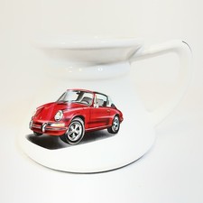 Vtg Love Mug KARS Red Porsche 911 Ceramic Wide Base RV/Marine Travel Coffee Cup picture