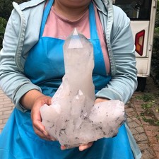6.84LB Natural Transparent White Quartz Crystal Cluster Specimen Healing 5833 picture