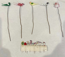  12 vintage blown glass animal martini hors d’oeuvres pins/hat pins diff sizes  picture