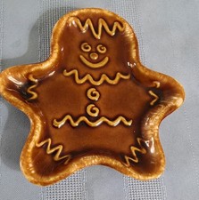 Hull Pottery GINGERBREAD MAN SPOON REST HTF Pottery Glaze Brown -FREE SHIPPING- picture