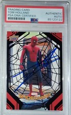Tom Holland Signed 2017 Upper Deck Spider-Man Black Card #14 PSA/DNA 34/49 Auto picture