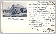 c1903 Old Day House Built 1754 West Springfield Massachusetts MA UDB Postcard picture