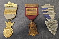 3 AST.  VTG 1956 + 1954 + 1957 Rifle & Pistol Assn Medal Ribbon Lot picture