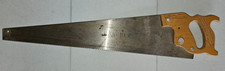 Vintage H. Disston & Sons Rancher Hand Saw USA Wood Handle Wheat Carved. picture