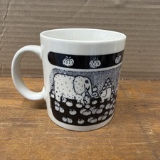 Taylor Ng 1978 Black And White Elephants Mug, 12 oz. picture