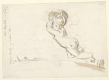 Fortunato Duranti Putto Vintage 1820s Cherub Sketch Reprint Wall Art picture